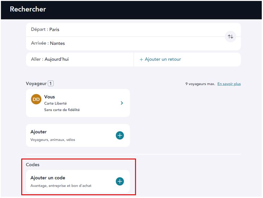 L'utilisation des codes de réduction sur SNCF Connect | sncf-connect.com