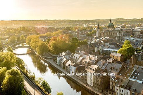 Sambre et cathédrale Saint-Aubain © Dominique Ketz