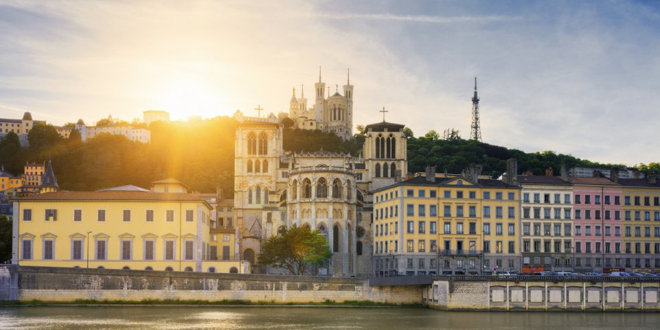 Lyon fourvière sunset 