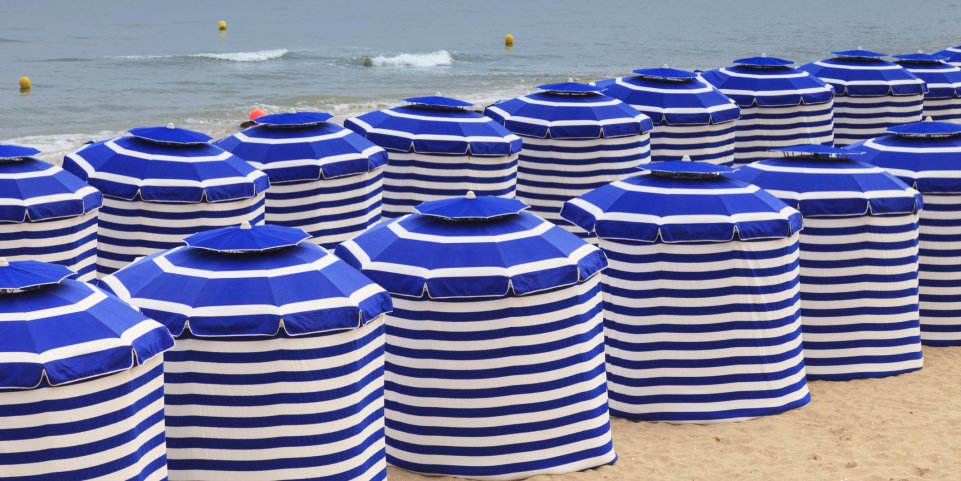 Cabanes de plage à Cabourg