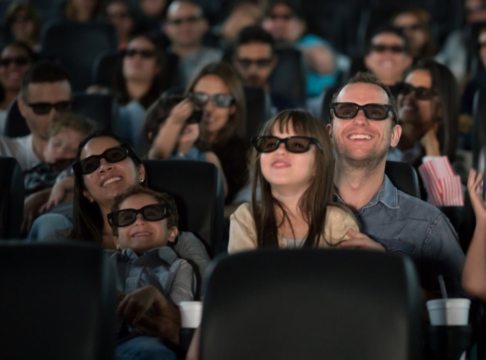 au cinema 3D en famille 