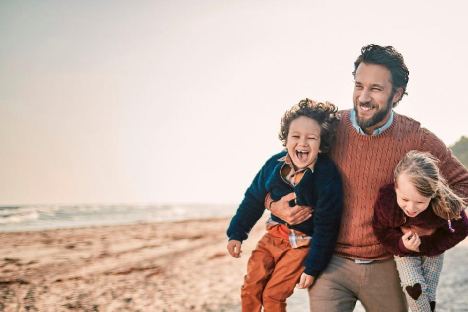 A la plage en famille 