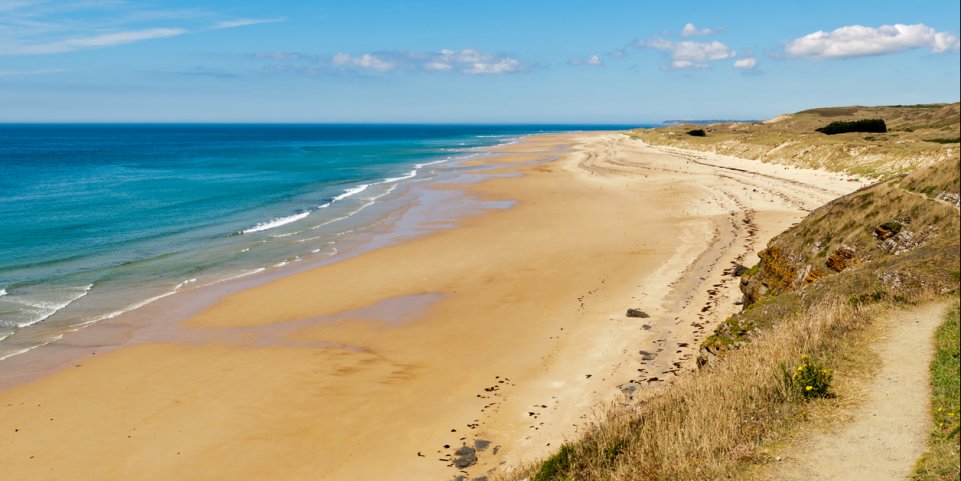La plage de Carteret en Normandie