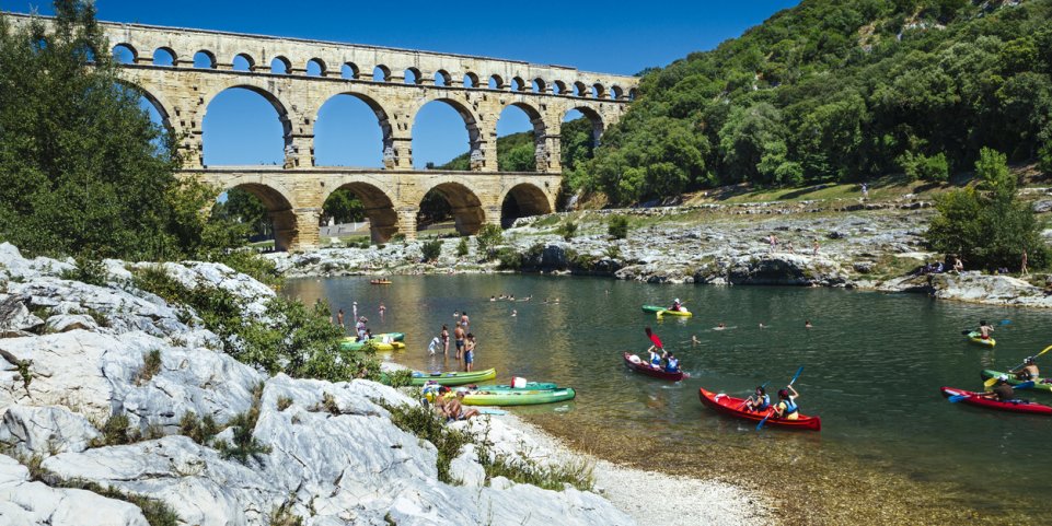 canoë kayak gorges du Gardon pont du Gard