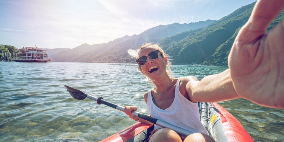 selfie canoë suisse