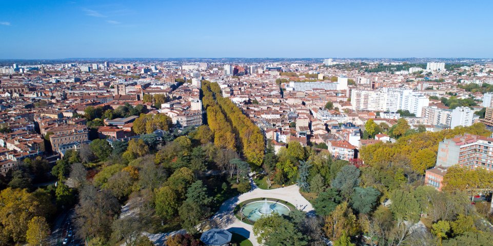 Vue de haut jardin Toulouse