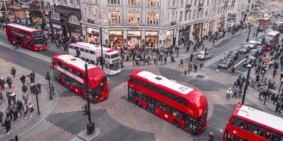Oxford street en hiver à Londres