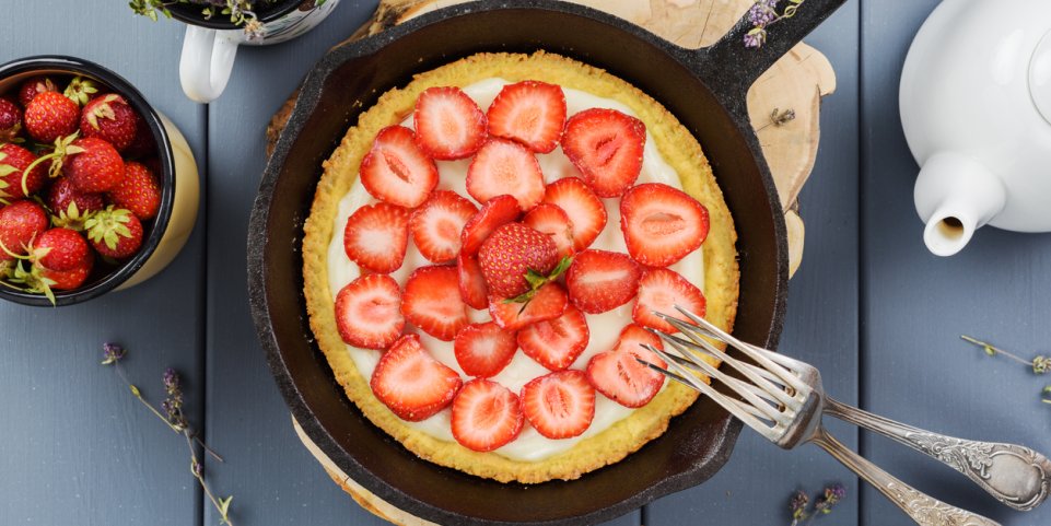 Dessert tarte aux fraises 
