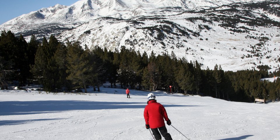 Un skieur à Font-Romeu