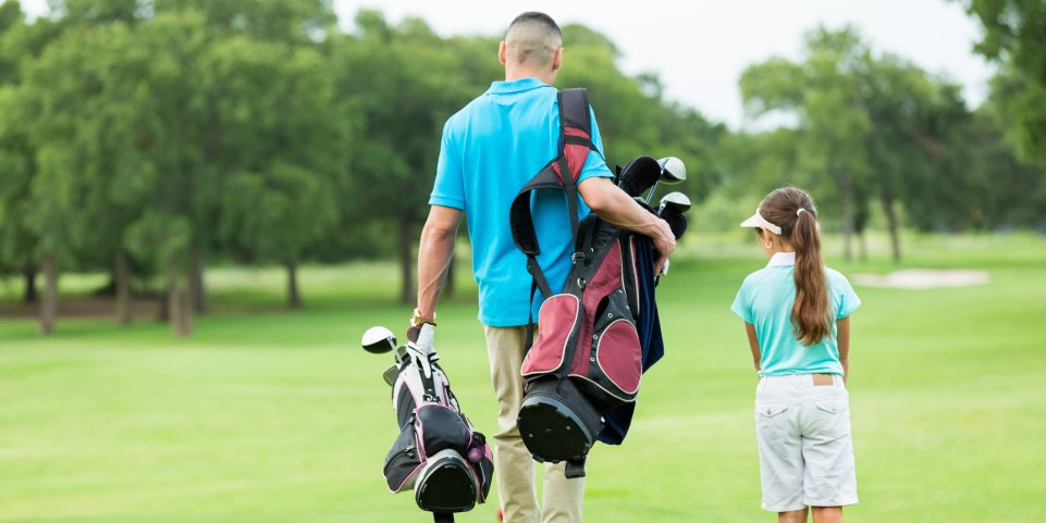 golf pere fille