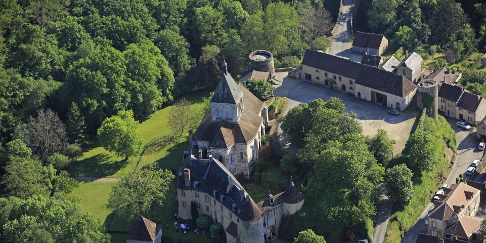 Vue aérienne de Gargilesse, Indre