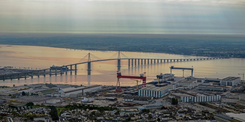 vue sur le port de Saint-Nazaire