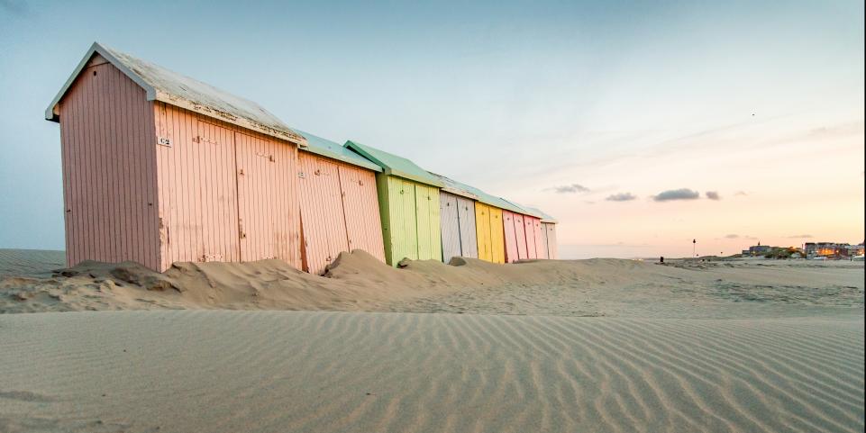 Cabine de bain sur la plage de Berck-sur-mer