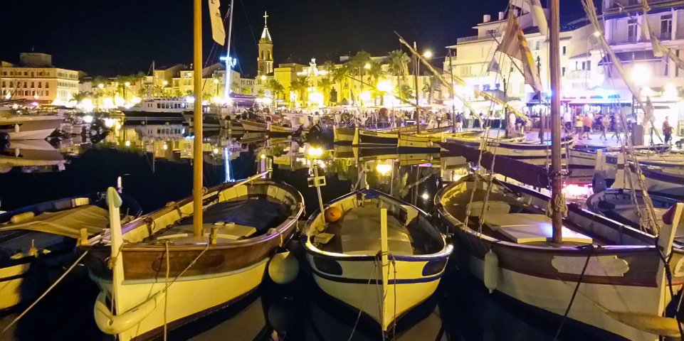 Port de Sanary-sur-Mer la nuit