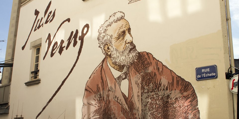 Jules Verne - Fresque à Nantes