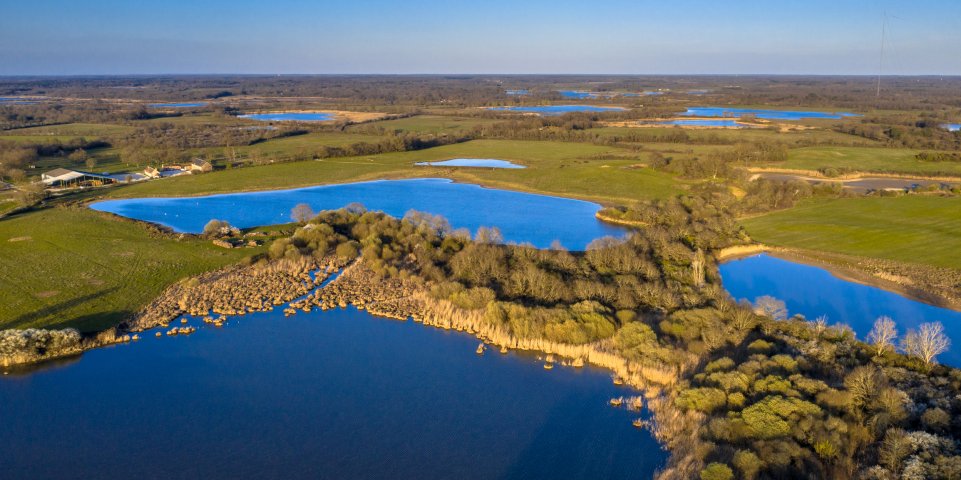 Le parc naturel de la Brenne vu du ciel.