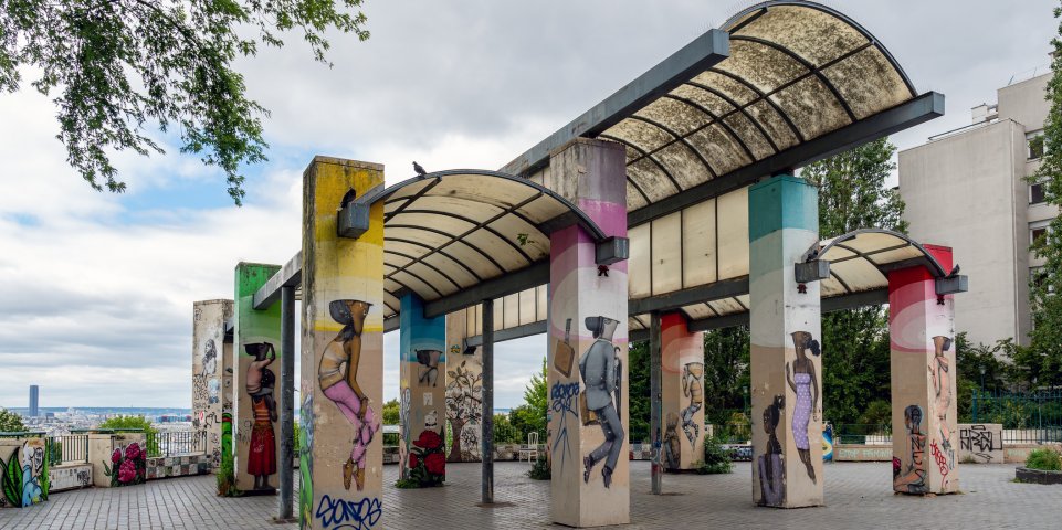 street art parc belleville Paris 