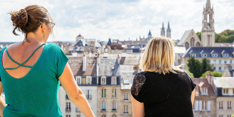 Caen, vue des remparts du Château de Caen