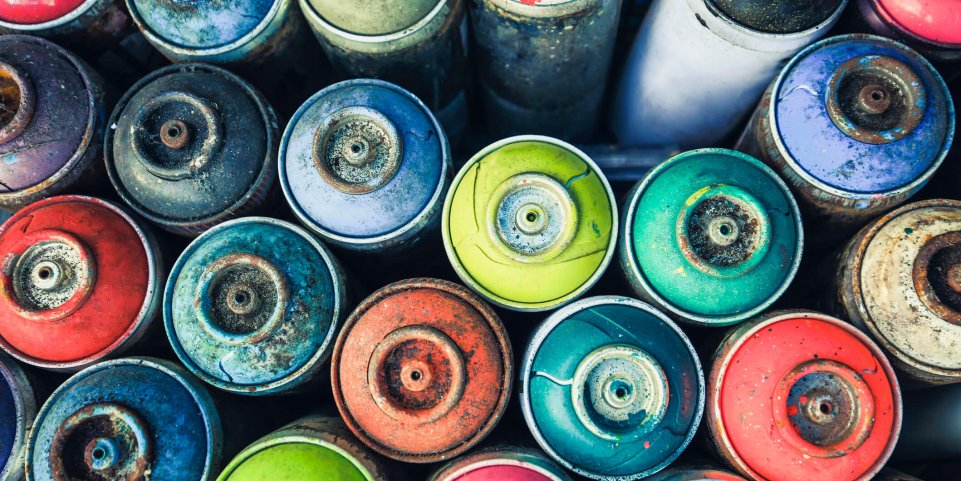 Bombes de peinture Street Art