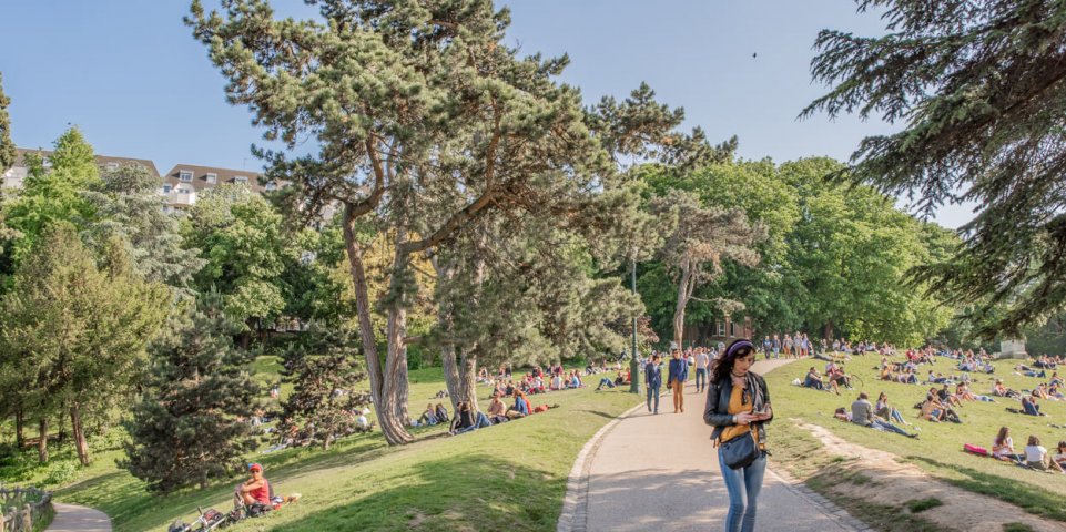 Le parc des Buttes Chaumont à Paris
