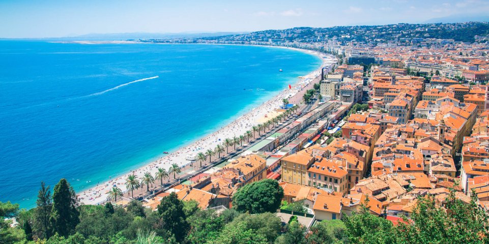 Vue aérienne de Nice