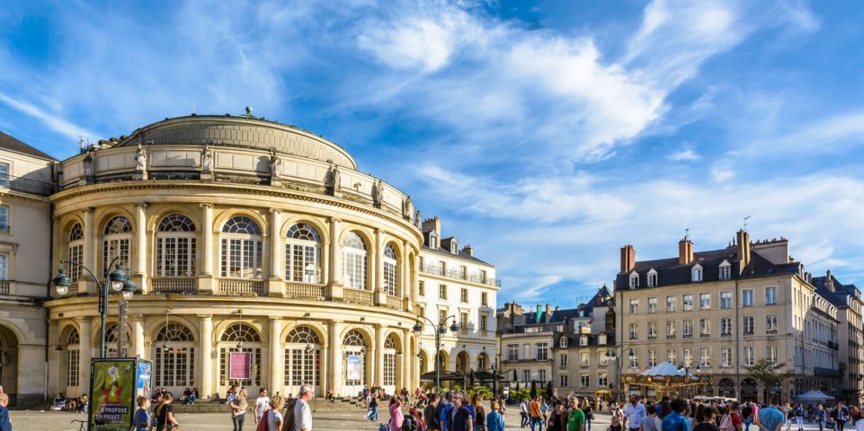 Place de l'Hôtel de Ville à Rennes