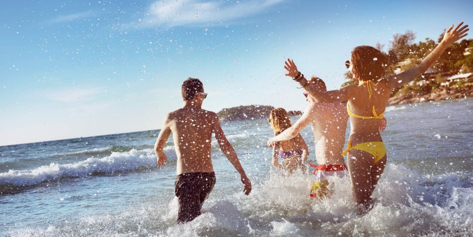 Amis à la plage