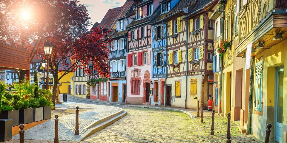 Façades des maisons à colombages à Colmar