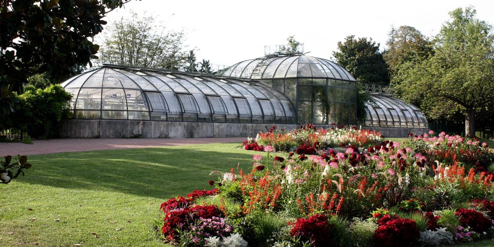 Une serre botanique au parc de la Tête d'or à Lyon