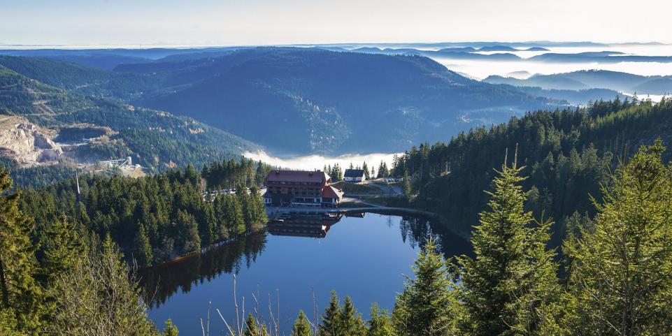 Le lac Mummelsee dans la Forêt Noire