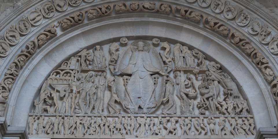 porche tympan de la cathédrale saint lazare à autun