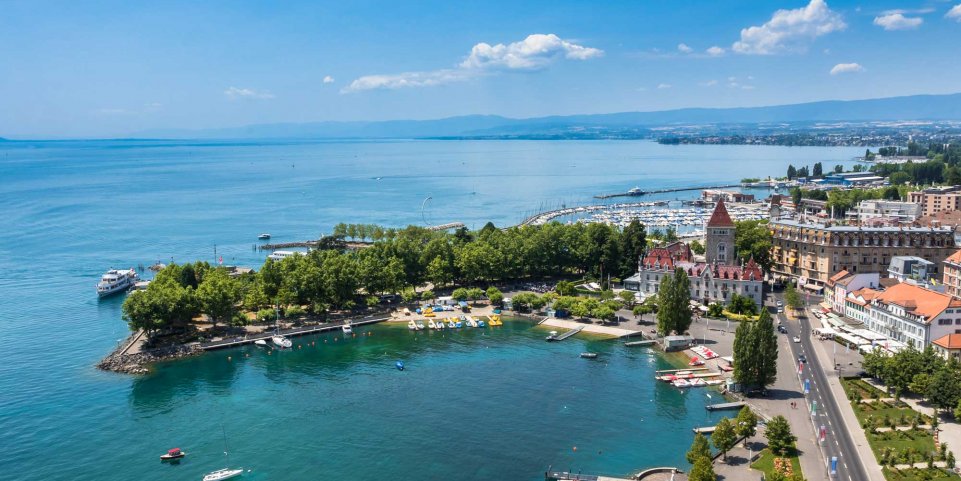 Vue sur le Lac Léman à Lausanne