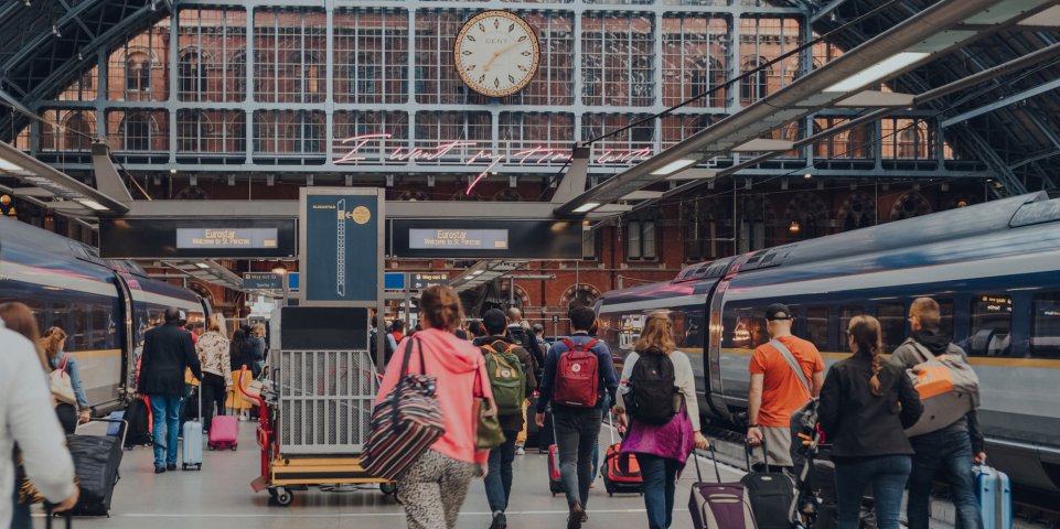 Arrivée à la gare de Saint-Pancras en Eurostar