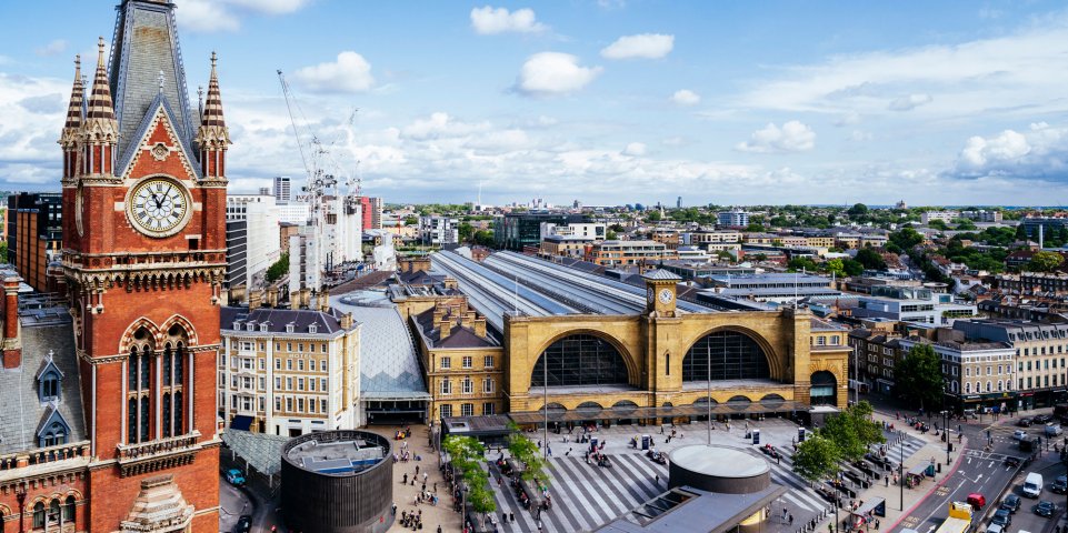 La gare de St Pancras à Londres