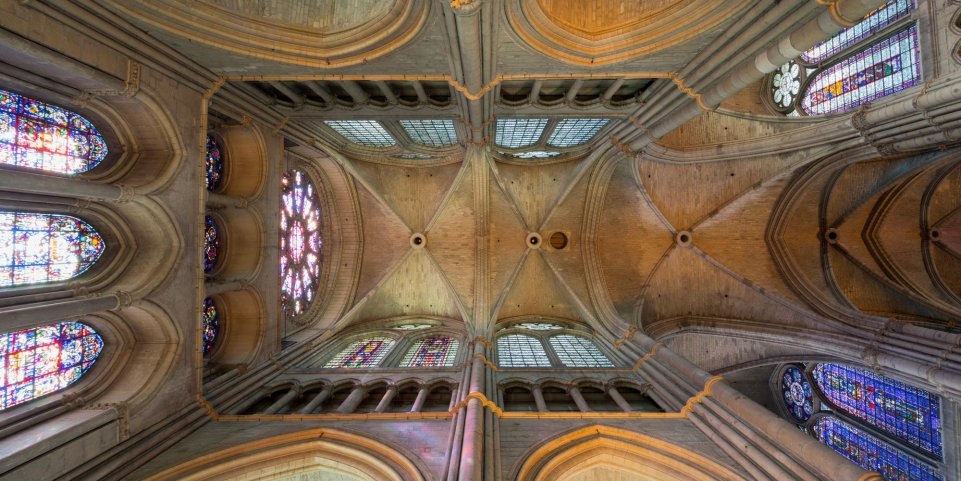 Le plafond de la cathédrale de Reims