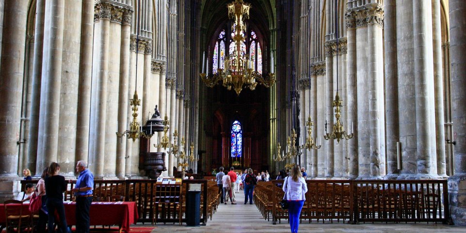 L'intérieur de la cathédrale de Reims