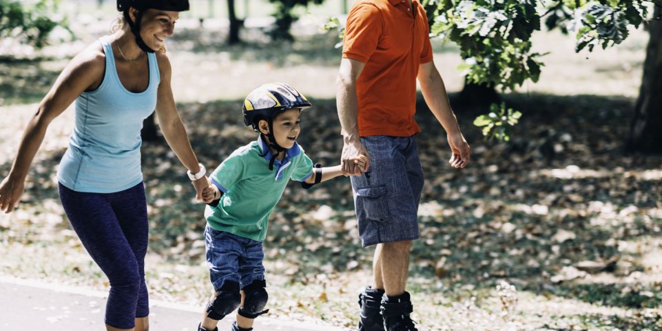 Balade en roller en famille