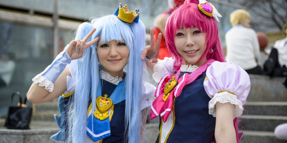 Filles déguisée en manga à la Japan expo 