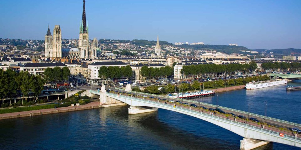 Panorama Rouen ponts Seine 