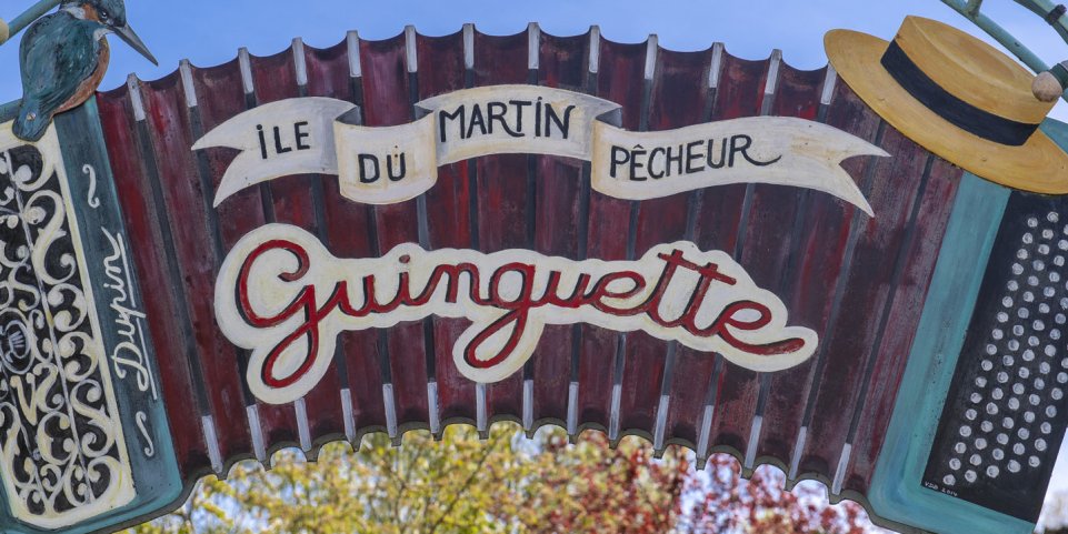 La guinguette de l'île du Martin Pêcheur à Champigny-sur-Marne