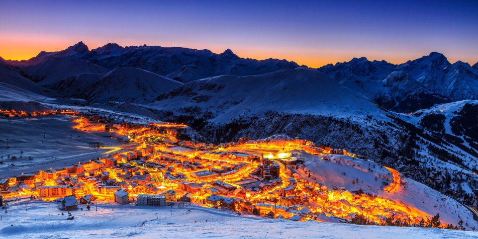 L'Alpe d'Huez de nuit