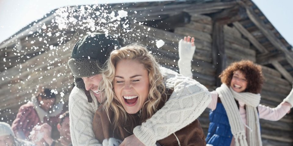 couple fête neige