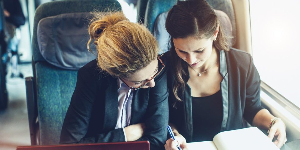 réunion à bord du train
