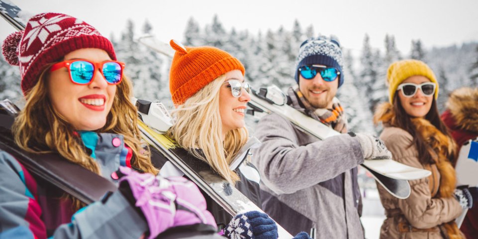 Jeunes au ski