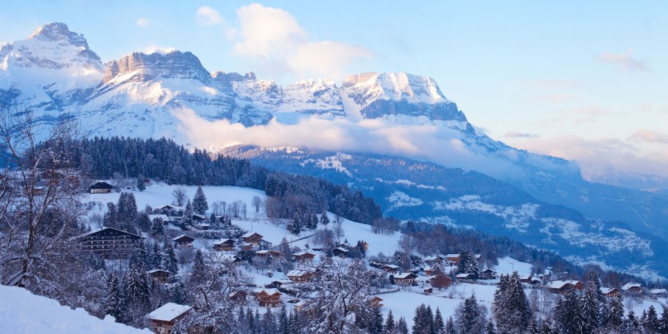 Vue de la station de ski de Combloux