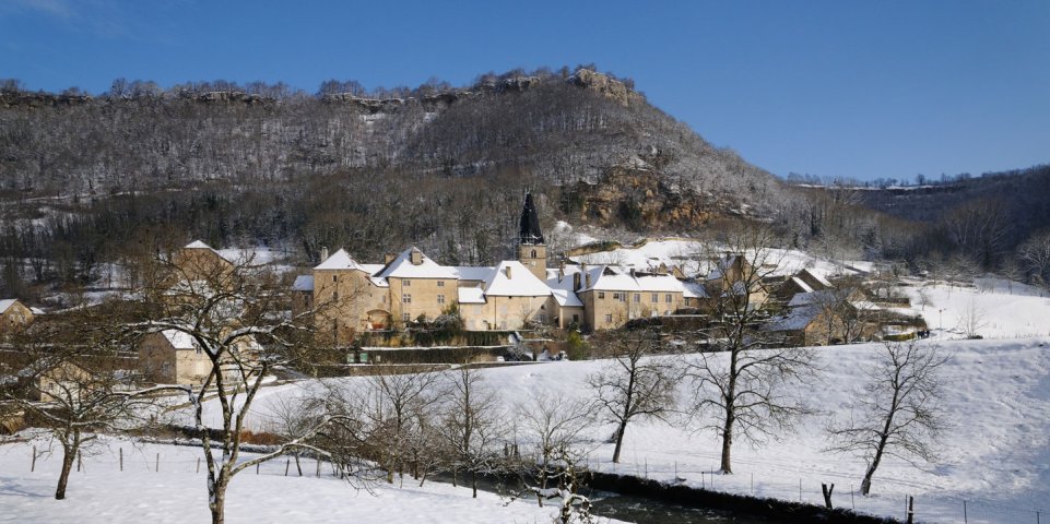 Baume-les-Messieurs sous la neige