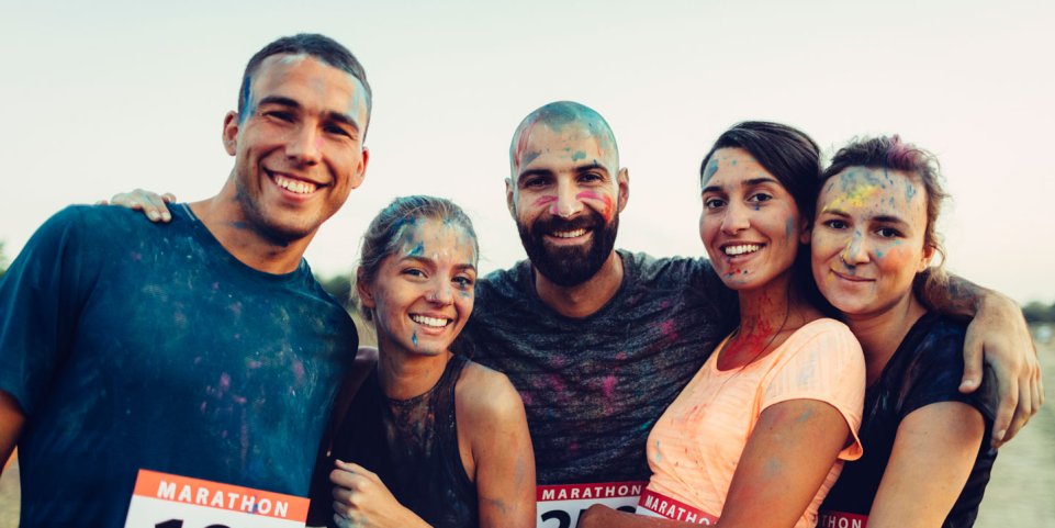 5 personnes après un Marathon