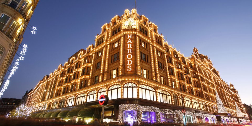 Devanture de Harrods à Londres 