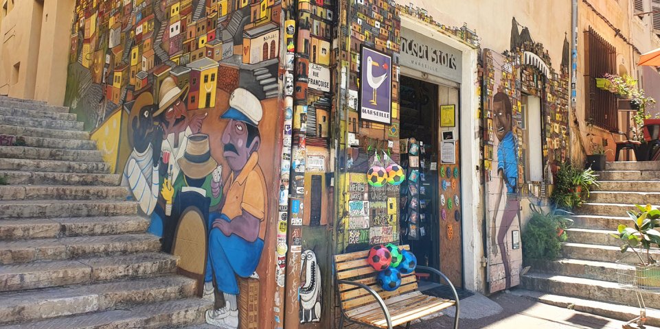 Street-art dans le quartier du Panier à Marseille