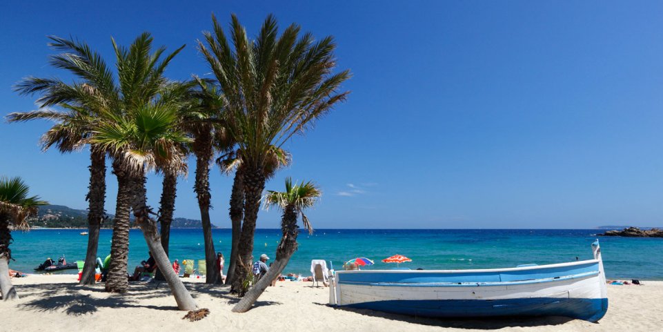 Plage Saint-Clair au Lavandou, Var